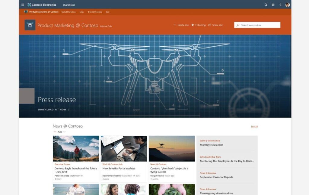 Marketing SharePoint site